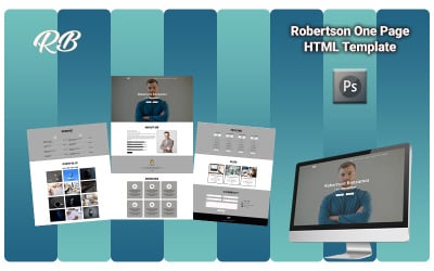 Robertson - HTML5-sjabloon voor persoonlijke portfolio&amp;#39;s met één pagina