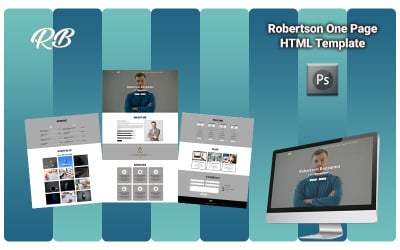 Robertson - Modelo HTML5 de portfólio pessoal de uma página