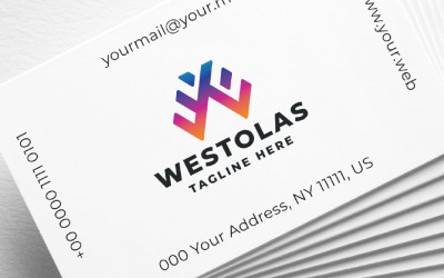 Šablona loga Westolas Letter W Pro