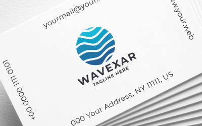 Wavexar 字母 W Pro 徽标模板
