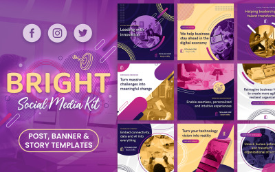 Bright - Kit de médias sociaux d&amp;#39;entreprise