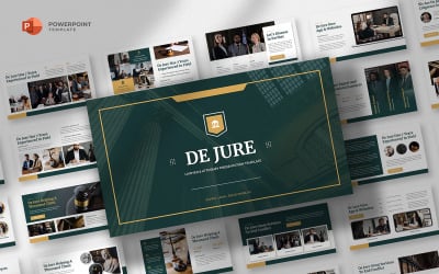De Jure — szablon Powerpoint firmy prawniczej