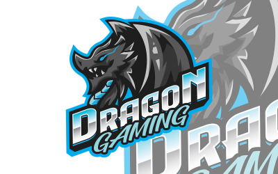 Drachen-Maskottchen-Logo-Vorlage-Design