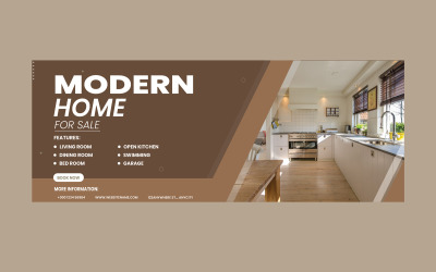 Facebook borító banner tervezősablon Dream Home számára