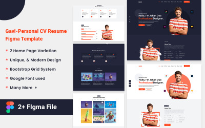 Gavi-Personal CV Резюме Figma Template