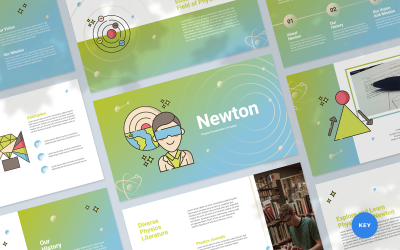Newton – Keynote-Vorlage für eine Physik-Präsentation
