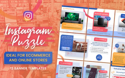 Rompecabezas de Instagram - Plantillas de banner de negocios