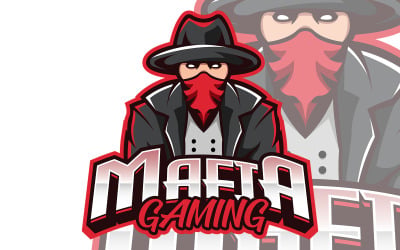 Шаблон логотипу Mafia Mascot