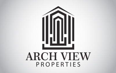 Arch View-Immobilien-Logo-Vorlage