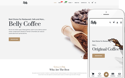 Belly – téma pro obchod s kávou a nápoji WooCommerce téma