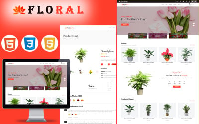 Floral – E-Commerce-HTML5-Vorlage für Blumenladen