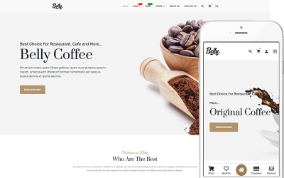 Göbek - Kahve ve İçecek Mağazası Teması WooCommerce Teması