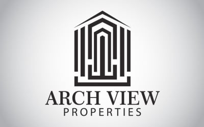 Modèle de logo immobilier Arch View