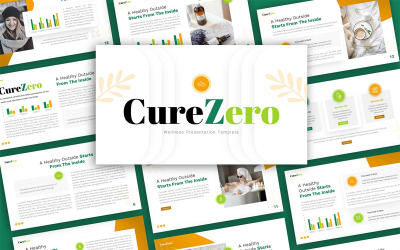 Modèle de présentation PowerPoint de bien-être CureZero