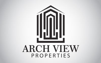 Plantilla de logotipo de Arch View Real Estate