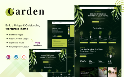 Сад – тема WooCommerce для рослин і горщиків
