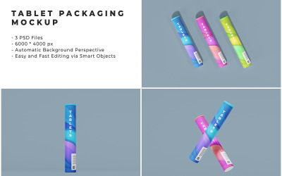 Tablet Packaging Mockup Template