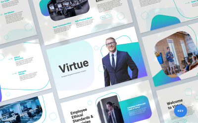 Virtue - Modello di presentazione Keynote per il galateo sul posto di lavoro