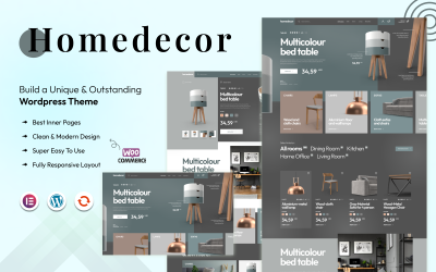 Woondecoratie - Minimaal meubilair Woondecoratie WooCommerce responsief thema