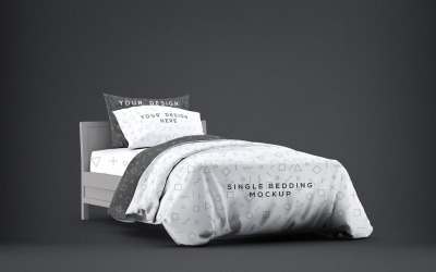Bed - Mockup voor eenpersoonsbed 3