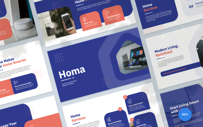 Homa – Intelligens otthoni automatizálási üzleti prezentáció kulcsszó sablon