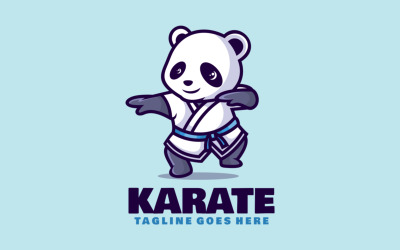 Karate-Maskottchen-Cartoon-Logo