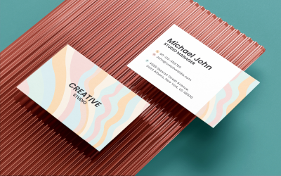 Pastel Colors Business Card - Corporate Identity Template