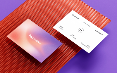 Peach &amp;amp; Violet Business Card - Corporate Identity Template