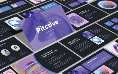 Pitctive - Creatief Pitch Deck PowerPoint-sjabloon