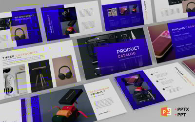 Terméktervezés – Termékkatalógus PowerPoint bemutatósablon
