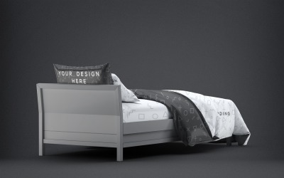 Bed - Single Bedding Mockup 6