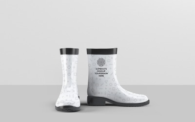 Buty gumowe - makieta krótkich butów do kostek