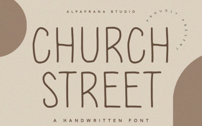 Church Street - Police manuscrite
