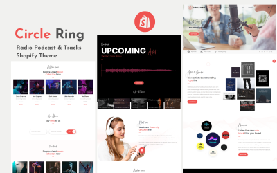 Circle Ring - Radio, Podcast & Songs Tracks Shopify Theme
