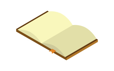 Gekleurd boek in vector op witte achtergrond