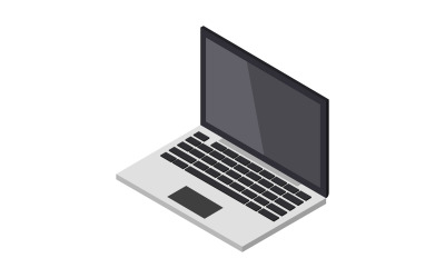 Colorful laptop on a white background