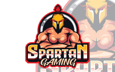 Design del modello di logo della mascotte spartana