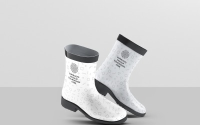 Lastik Çizme - Kısa Bilekte Lastik Çizme Mockup 5