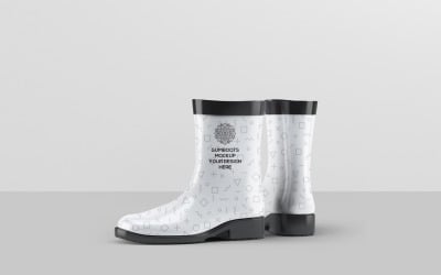 Stivali di gomma - Stivali di gomma alla caviglia corti Mockup 3