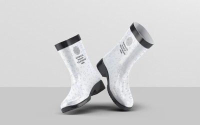 Stivali di gomma - Stivali di gomma alla caviglia corti Mockup 7
