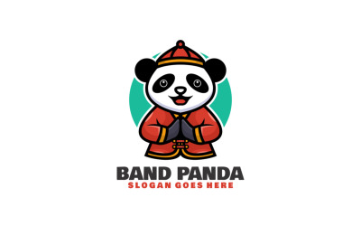Band Panda Mascot rajzfilm logó