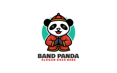 Band Panda mascotte Cartoon-logo