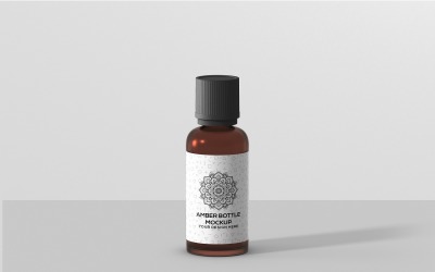 Bottiglia d&amp;#39;ambra - Mockup di bottiglia d&amp;#39;ambra