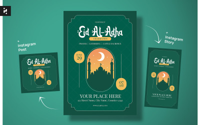 Egyszerű Eid Al Adha ünnepi szórólap