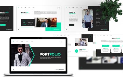 Google Slides-mall för grafisk designersportfölj