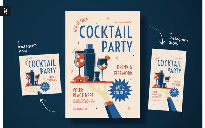4th of July Cocktail Party Flyer