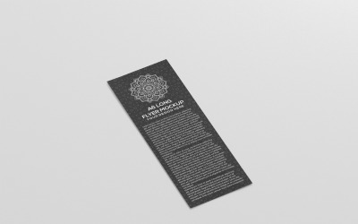 Volantino - Mockup di volantino lungo A6 8