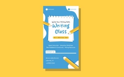 Writing Class Brochure Social Media Post