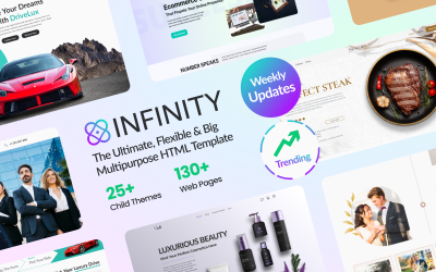 Багатоцільовий Infinity – модний HTML-шаблон веб-сайту Bootstrap