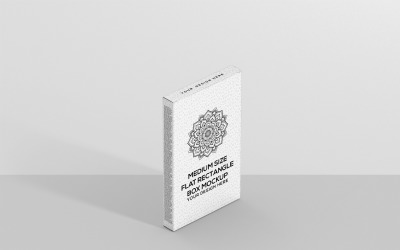 Box - Medium Size Flat Rectangle Box Mockup 3